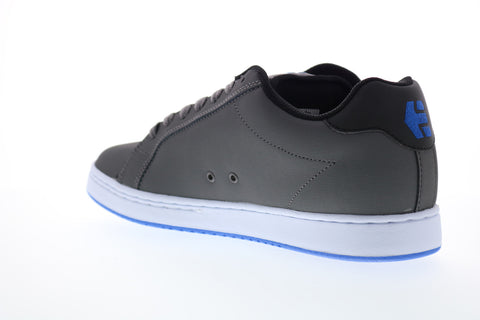 Etnies Fader Mens Gray Leather Low Top Lace Up Skate Sneakers Shoes