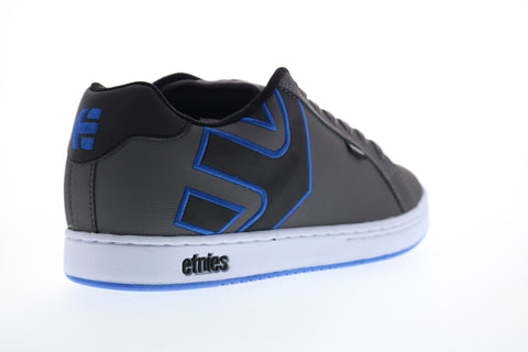 Etnies Fader Mens Gray Leather Low Top Lace Up Skate Sneakers Shoes