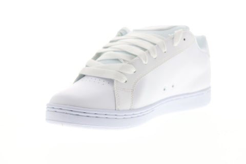 Etnies Fader 4101000203106 Mens White Leather Lace Up Athletic Skate Shoes