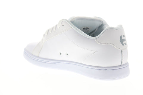 Etnies Fader 4101000203106 Mens White Leather Lace Up Athletic Skate Shoes
