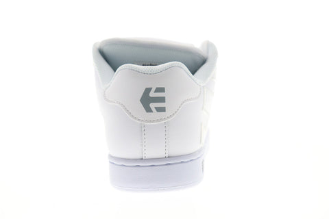 Etnies Fader 4101000203106 Mens White Leather Lace Up Athletic Skate Shoes