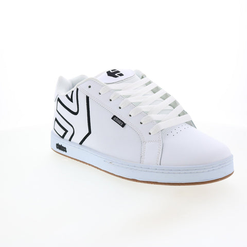 Etnies Fader 4101000203115 Mens White Leather Lace Up Skate Sneakers Shoes