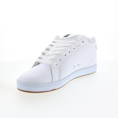 Etnies Fader 4101000203115 Mens White Leather Lace Up Skate Sneakers Shoes