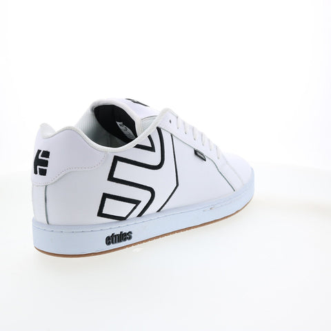 Etnies Fader 4101000203115 Mens White Leather Lace Up Skate Sneakers Shoes