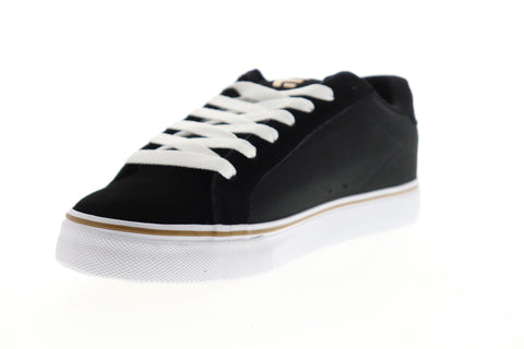 Etnies Fader Vulc Mens Black Suede Canvas Low Top Lace Up Skate Sneakers Shoes