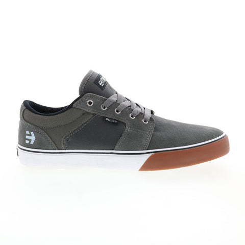 Etnies Barge Ls 4101000351069 Mens Gray Suede Skate Inspired Sneakers Shoes