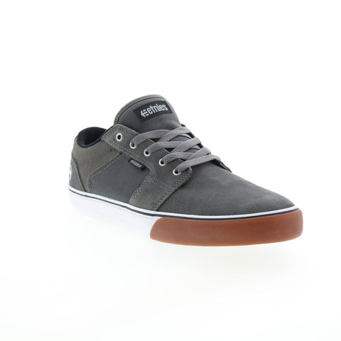 Etnies Barge Ls 4101000351069 Mens Gray Suede Skate Inspired Sneakers Shoes