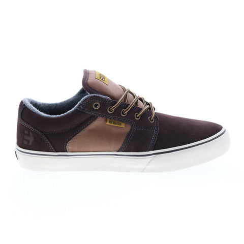 Etnies Barge LS 4101000351275 Mens Brown Suede Skate Inspired Sneakers Shoes