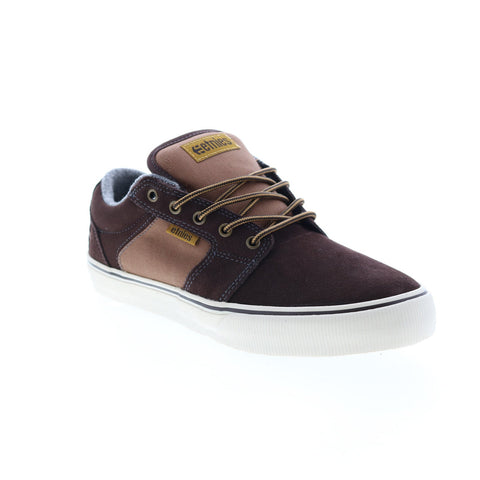 Etnies Barge LS 4101000351275 Mens Brown Suede Skate Inspired Sneakers Shoes