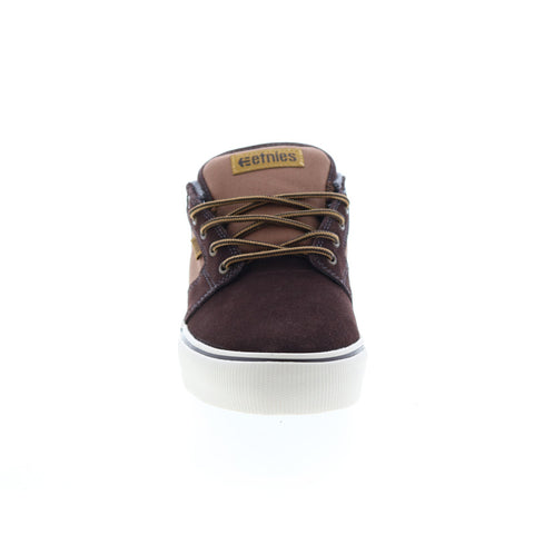 Etnies Barge LS 4101000351275 Mens Brown Suede Skate Inspired Sneakers Shoes