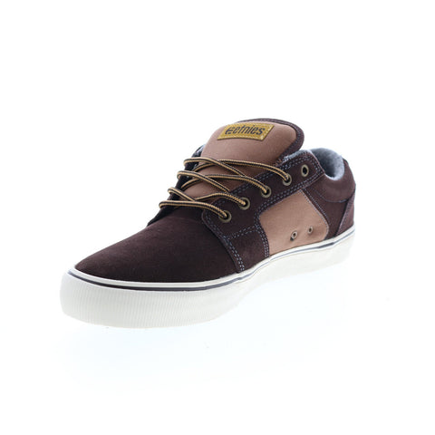Etnies Barge LS 4101000351275 Mens Brown Suede Skate Inspired Sneakers Shoes