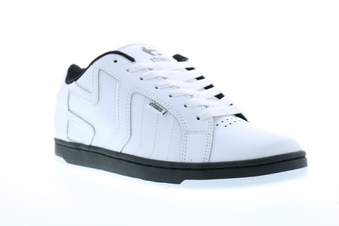 Etnies Fader 2 4101000467110 Mens White Leather Lace Up Athletic Skate Shoes