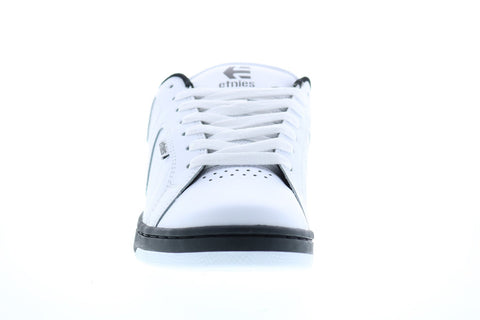 Etnies Fader 2 4101000467110 Mens White Leather Lace Up Athletic Skate Shoes