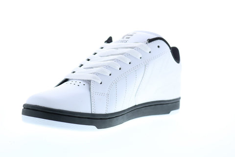 Etnies Fader 2 4101000467110 Mens White Leather Lace Up Athletic Skate Shoes