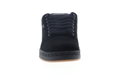 Etnies Barge XL 4101000480001 Mens Black Suede Lace Up Athletic Skate Shoes