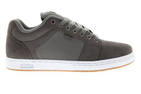 Etnies Barge Xl 4101000480380 Mens Gray Suede Lace Up Athletic Skate Shoes
