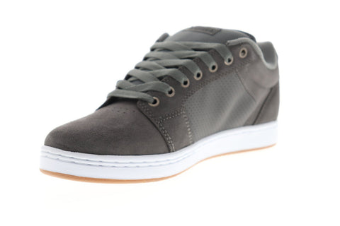 Etnies Barge Xl 4101000480380 Mens Gray Suede Lace Up Athletic Skate Shoes