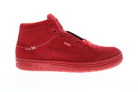 Etnies MC Rap High 4101000506616 Mens Red Suede Lace Up Skate Inspired Sneakers Shoes