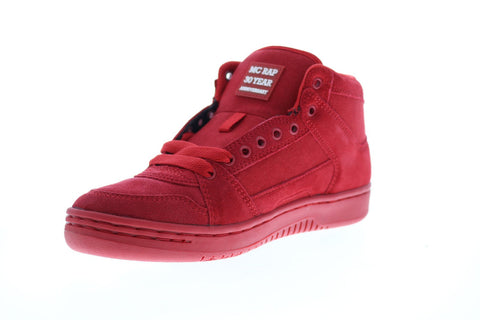 Etnies MC Rap High 4101000506616 Mens Red Suede Lace Up Skate Inspired Sneakers Shoes