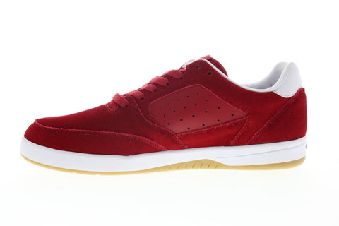 Etnies Veer 4101000516619 Mens Red Suede Athletic Lace Up Skate Shoes
