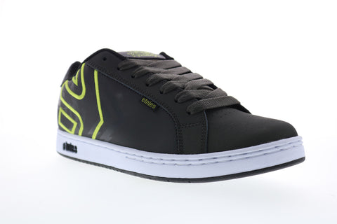 Etnies Metal Mulisha Fader Mens Gray Leather Low Top Skate Sneakers Shoes