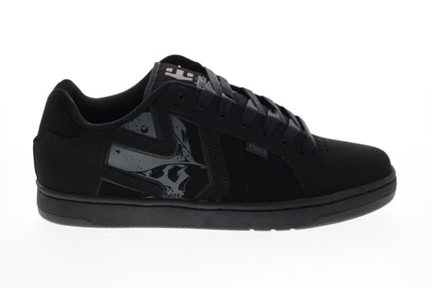 Etnies Metal Mulisha Fader 2 Mens Black Suede Skate Inspired Sneakers Shoes