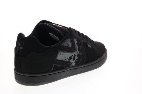 Etnies Metal Mulisha Fader 2 Mens Black Suede Skate Inspired Sneakers Shoes