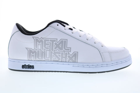 Etnies Metal Mulisha Kingpin 2 4107000550100 Mens White Leather Athletic Skate Shoes