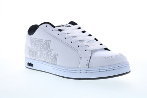 Etnies Metal Mulisha Kingpin 2 4107000550100 Mens White Leather Athletic Skate Shoes