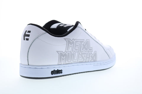 Etnies Metal Mulisha Kingpin 2 4107000550100 Mens White Leather Athletic Skate Shoes