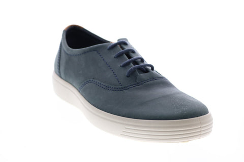Ecco Soft 440364-02038 Mens Blue Leather Lace Up Lifestyle Sneakers Shoes