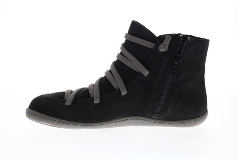 Camper Peu Cami 46104-098 Womens Black Suede Lace Up Euro Sneakers Shoes
