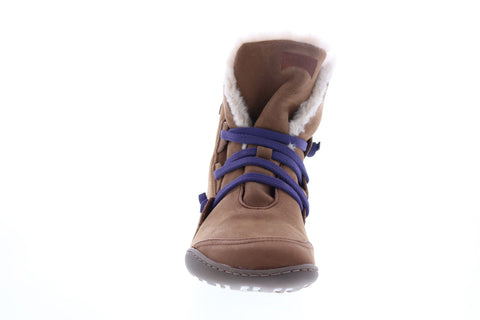 Camper Peu Cami 46477-045 Womens Brown Leather Lace Up Euro Sneakers Shoes