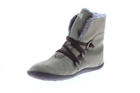 Camper Peu Cami 46477-046 Womens Gray Nubuck Lace Up Euro Sneakers Shoes
