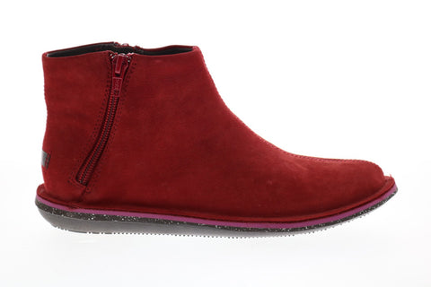 Camper Beetle 46613-031 Womens Red Suede Lace Up Euro Sneakers Shoes