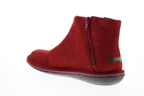 Camper Beetle 46613-031 Womens Red Suede Lace Up Euro Sneakers Shoes