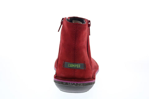 Camper Beetle 46613-031 Womens Red Suede Lace Up Euro Sneakers Shoes