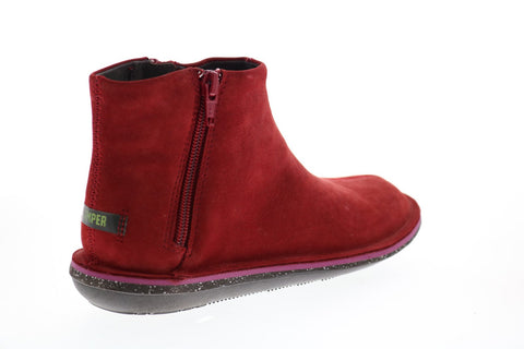 Camper Beetle 46613-031 Womens Red Suede Lace Up Euro Sneakers Shoes