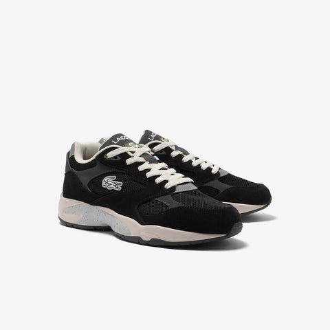 Lacoste Storm 96 Vtg 223 1 SMA Mens Black Leather Lifestyle Sneakers Shoes