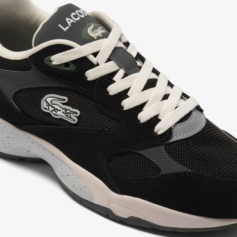 Lacoste Storm 96 Vtg 223 1 SMA Mens Black Leather Lifestyle Sneakers Shoes