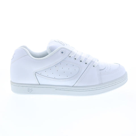 ES Accel OG 5101000139100 Mens White Leather Lace Up Skate Sneakers Shoes