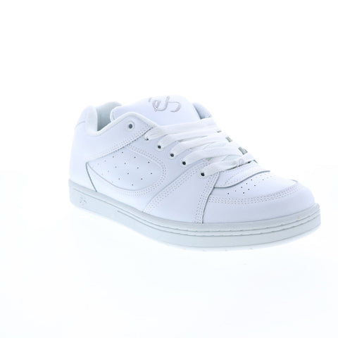 ES Accel OG 5101000139100 Mens White Leather Lace Up Skate Sneakers Shoes