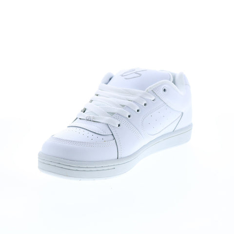 ES Accel OG 5101000139100 Mens White Leather Lace Up Skate Sneakers Shoes