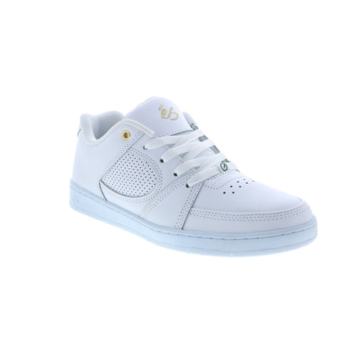 ES Accel Slim 5101000144102 Mens White Leather Skate Inspired Sneakers Shoes