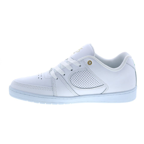 ES Accel Slim 5101000144102 Mens White Leather Skate Inspired Sneakers Shoes