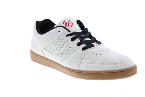 ES Accel Slim 5101000144109 Mens White Suede Skate Inspired Sneakers Shoes