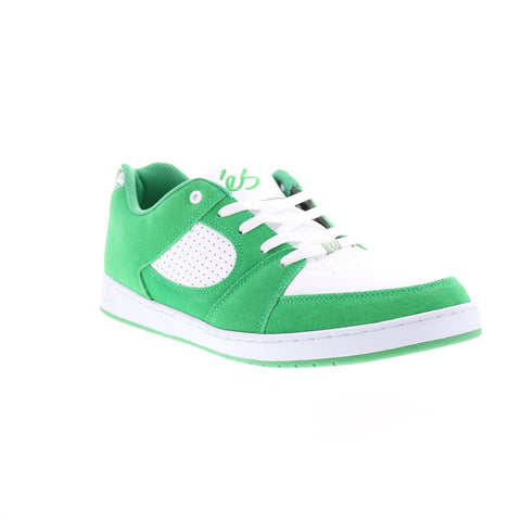 ES Accel Slim 5101000144311 Mens Green Suede Skate Inspired Sneakers Shoes