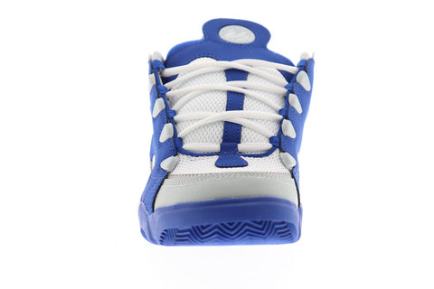 ES Scheme 5101000164093 Mens White Blue Mesh Athletic Lace Up Skate Shoes