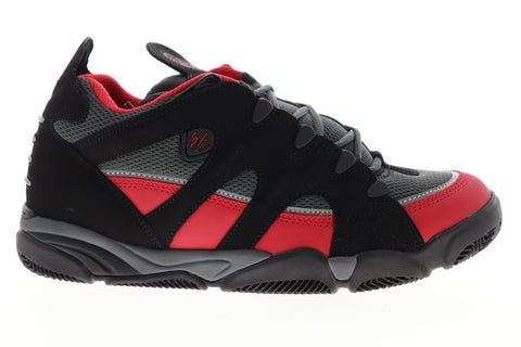 ES Scheme 5101000164595 Mens Black Red Mesh Athletic Lace Up Skate Shoes