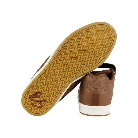 ES Accel Slim Plus 5101000166200 Mens Brown Leather Athletic Surf Skate Shoes